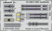 Eduard 33336 F-35C seatbelts STEEL for TRUMPETER 1:32