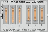 Eduard 33366 B5N2 seatbelts STEEL BORDER MODEL 1:35