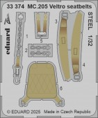Eduard 33374 MC.205 Veltro seatbelts STEEL ITALERI 1:32
