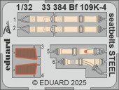 Eduard 33384 Bf 109K-4 seatbelts STEEL 1/32 for Kotare 1:32