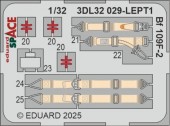 Eduard 3DL32029 Bf 109F-2 SPACE HOBBY 2000 / HASEGAWA 1:32