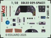 Eduard 3DL32029 Bf 109F-2 SPACE HOBBY 2000 / HASEGAWA 1:32