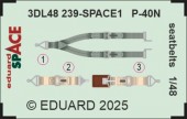 Eduard 3DL48239 P-40N seatbelts SPACE EDUARD 1:48