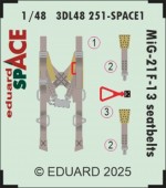 Eduard 3DL48251 MiG-21F-13 seatbelts SPACE 1/48 for Eduard 1:48