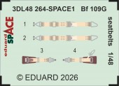 Eduard 3DL48264 Bf 109G seatbelts SPACE 1:48