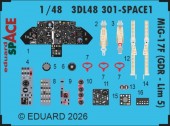 Eduard Accessories 3DL48301 MiG-17F (GDR - Lim 5) SPACE for Kinetic 1:48