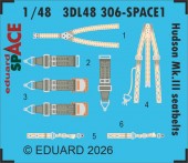Eduard Accessories 3DL48306 Hudson Mk.III seatbelts SPACE for ICM 1:48