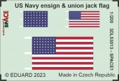 Eduard 3DL53013 US Navy ensign & union jack flag SPACE 1/200