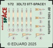 Eduard 3DL72077 Bf 109G seatbelts SPACE 1:72