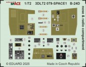 Eduard 3DL72079 B-24D nose & radio compartment SPACE for Airfix 1:72