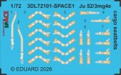 Eduard Accessories 3DL72101 Ju 52/3mg4e cargo seatbelts SPACE for Airfix 1:72