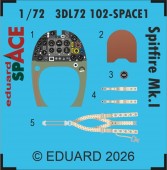 Eduard Accessories 3DL72102 Spitfíre Mk.I SPACE for Eduard 1:72