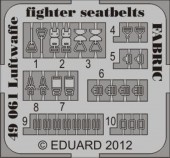 Eduard 49061 Seatbelts Luftwaffe WWII Fighters FABRIC 1:48