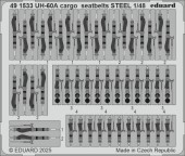 Eduard 491533 UH-60A cargo seatbelts STEEL ICM 1:48