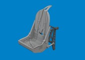 Eduard 624007 Spitfire Mk.VIII/Mk.IX seat PRINT AIRFIX 1:24