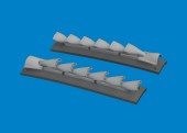 Eduard 6481098 P-40 cold weather exhaust stacks fishtail PRINT EDUARD 1:48
