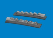 Eduard 6481099 P-40 cold weather exhaust stacks rounded PRINT EDUARD 1:48