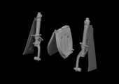 Eduard 6481161 P-51D undercarriage legs PRINT for Eduard 1:48
