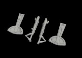 Eduard 6481170 Bf 109G undercarriage legs PRINT for Eduard 1:48