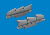 Eduard 672408 Spitfire Mk.V three-stacks exhaust rounded PRINT TAMIYA 1:72