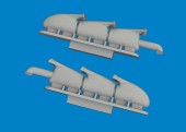 Eduard 672409 Spitfire Mk.V three-stacks exhaust fishtail PRINT TAMIYA 1:72