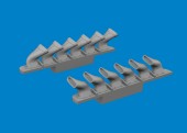 Eduard 672410 Spitfire Mk.V six-stacks exhaust fishtail PRINT TAMIYA 1:72