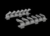 Eduard 672435 Spitfire Mk.V six-stacks exhaust fishtail PRINT for Eduard 1:72