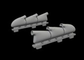 Eduard 672441 Spitfire Mk.V three-stacks exhaust rounded PRINT for Eduard 1:72