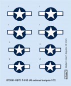 Eduard D72051 P-51D US national insignia 1:72