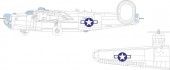 Eduard EX1043 B-24J US national insignia HOBBY BOSS 1:48