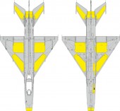 Eduard Accessories EX1193 MiG-21F surface panels for Eduard 1:48