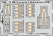 Eduard FE1202 Lancaster B Mk.I seatbelts STEEL for HKM 1:48