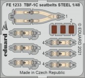 Eduard FE1233 TBF-1C seatbelts STEEL for ACADEMY 1:48