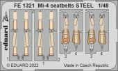 Eduard FE1321 Mi-4 seatbelts STEEL for TRUMPETER 1:48