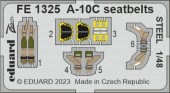 Eduard FE1325 A-10C seatbelts STEEL for HOBBY BOSS 1:48