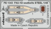Eduard FE1343 F4U-1D seatbelts STEEL HOBBY BOSS 1:48