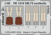Eduard FE1416 SM.79 seatbelts STEEL  EDUARD 1:48