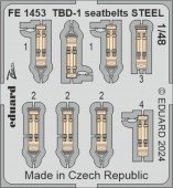 Eduard FE1453 TBD-1 seatbelts STEEL HOBBY BOSS 1:48