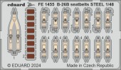 Eduard FE1455 B-26B Marauder seatbelts STEEL ICM 1:48