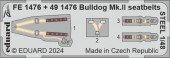 Eduard FE1476 Bulldog Mk.II seatbelts STEEL 1:48