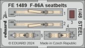 Eduard FE1489 F-86A seatbelts STEEL CLEAR PROP 1:48