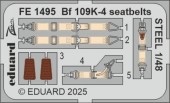 Eduard FE1495 Bf 109K-4 seatbelts STEEL EDUARD 1:48