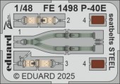 Eduard FE1498 P-40E seatbelts STEEL EDUARD 1:48