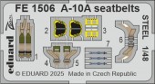 Eduard FE1506 A-10A seatbelts STEEL GREAT WALL HOBBY 1:48