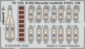 Eduard FE1530 B-26G Marauder seatbelts STEEL ICM 1:48