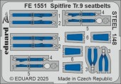 Eduard FE1551 Spitfire Tr.9 seatbelts STEEL AIRFIX 1:48