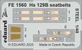 Eduard FE1560 Hs 129B seatbelts STEEL for Takom 1:48