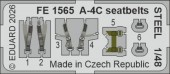 Eduard FE1565 A-4C seatbelts STEEL for Hobby Boss 1:48
