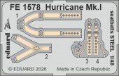 Eduard FE1578 Hurricane Mk.I seatbelts STEEL for Arma Hobby 1:48