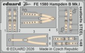 Eduard FE1580 Hampden B Mk.I seatbelts STEEL for ICM 1:48